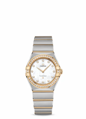 Omega Constellation Manhattan 28 Quartz Stainless Steel / Yellow Gold / MOP / Diamond 131.25.28.60.55.002 (13125286055002)